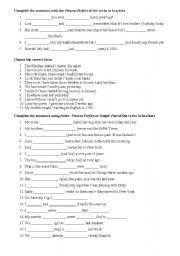 English Worksheet: PRESENT PERFECT VS PAST SIMPLE