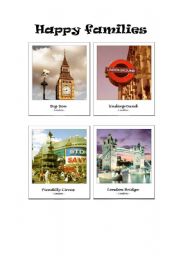 English Worksheet: Polaroid Happy Families 2/4 - London