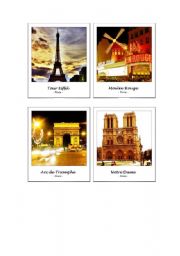 English Worksheet: Polaroid Happy Families 3/4 Paris