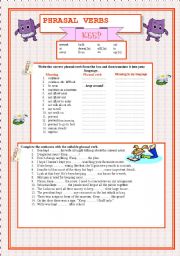 English Worksheet: Phrasal verbs - KEEP