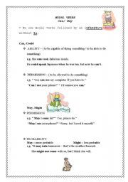 English worksheet: Modal Verbs - Can,May