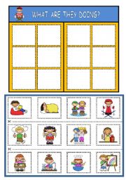 English Worksheet: WHAT ARE THEY DOING? BOARD GAME (PART 2)