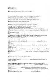 English worksheet: COLLOCATION 