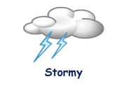 English Worksheet: WEATHER FLASHCARDS - SET 3