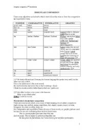 English Worksheet: IRREGULAR COMPARISON