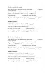 English Worksheet: Weather and moods