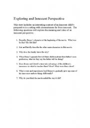 English Worksheet: The Boy with the Striped Pajamas