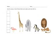English Worksheet: Animal Measurement