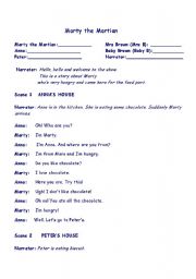 English worksheet: Marty the Martian - a play