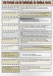 English Worksheet: THE FUTURE CAN BE EXPRESSED IN SEVERAL WAYS (B&W)