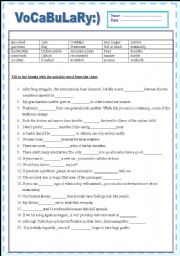 English Worksheet: VOCABULARY TIME :) PHRASAL VERBS...