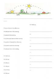 English Worksheet: The time