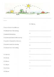 English worksheet: The time