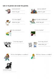 English worksheet: jobs