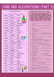 English Worksheet: JOBS AND OCCUPATIONS (5 - 5)