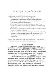 English worksheet: Sewing an Effective Essay