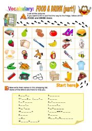 English Worksheet: Food and Drinks (part1)