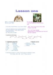 English worksheet: Lesson 1