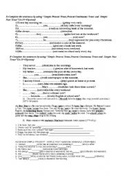 English Worksheet: Tenses