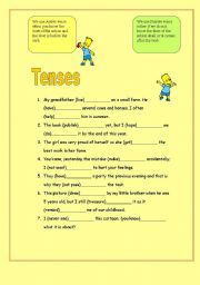 12  Page teaching Tenses (Active and Passive) With KEY