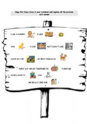 English Worksheet: PICTURE-STORY