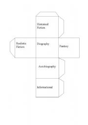 English Worksheet: Genre Cube