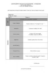 English worksheet: Articulation 4th year