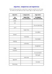 English Worksheet: Superlatives and Comparatives