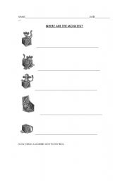 English worksheet: Prepositions of Place