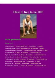 How to live to be 100! :)