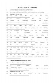 English Worksheet: Passive Exercise 1