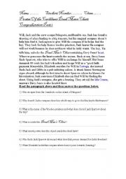 English Worksheet: Pirates of the Carribean