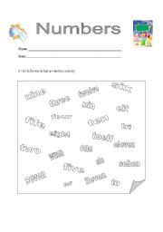 English worksheet: Numbers