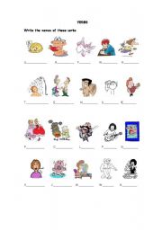 English worksheet: Verbs