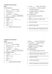 English worksheet: Grammar Book-2(2) Unit 5