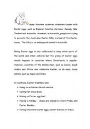 English worksheet: Easter