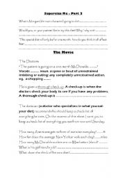 English Worksheet: Supersize Me Part 2