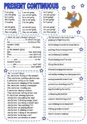 English Worksheet: PRESENT CONTINUOUS (1)