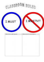 English Worksheet: Classroom rules