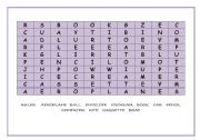 English Worksheet: OBJECTS WORDSEARCH