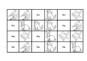 English Worksheet: Pets Domino (16 Cards)