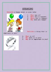 English Worksheet: Speaking Activities