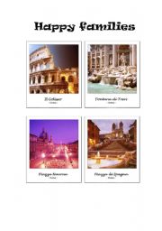 English Worksheet: Polaroid Happy families 4/4 Rome