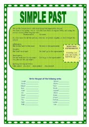 English Worksheet: Simple past