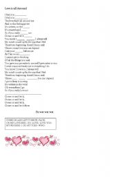 English Worksheet: love is all around