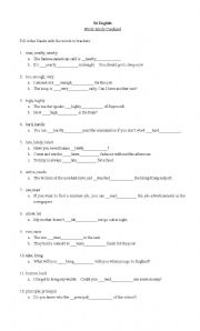 English Worksheet: Confusing Words, Part 2_Key