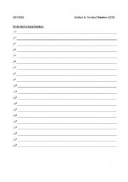 English Worksheet: Ordinal quiz