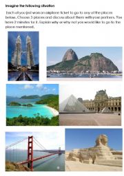 English Worksheet: Travel activity - Landmarks part III