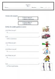 English Worksheet: exercises whats his/her job?