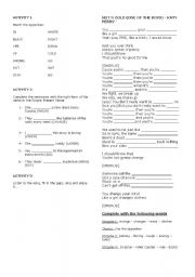 English Worksheet: OPPOSITES - HOT N COLD LYRICS